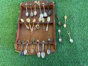 Souvenir Spoons & Display Rack