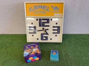 Camel Clock, Poker Set & Playing Cards