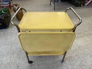 Metal Serving Cart with Drop Down Sides