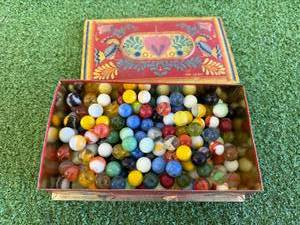 Marbles in Metal Case