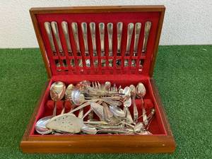 Large Set of Silverware in Case