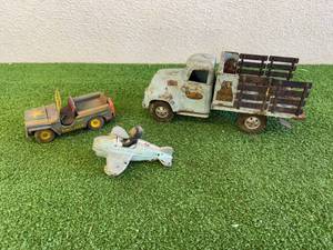 Vintage Toys - Tonka, Mickeys Air Mail Plane & King Jeep