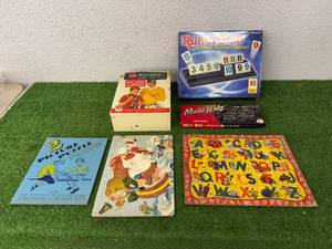 Sealed Rummikub Game, Gilbert Microscope Set & Puzzles