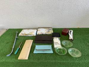 Uranium Glass Bowls, Purses, New Sheets & Misc
