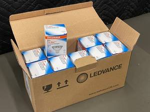 SYLVANIA LEDVANCE Tru-Aim 50W MR16 Halogen Spotlight Bulbs - 12V 10 Degree Beam (Box)