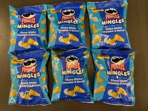 Pringles Mingles Sharp White Cheddar & Ranch Chips (Lot of 6)