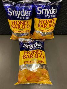 Snyder of Berlin Honey Bar-B-Q Flavored Potato Chips (3 Bags)