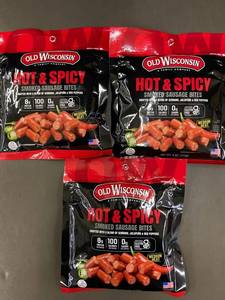 Old Wisconsin Hot & Spicy Smoked Sausage Bites (Lot of 3)