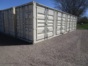 40 Single Trip High Cube Multi Door Shipping Container Beige Color