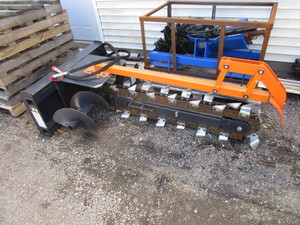 Wolverine 48 Skid Steer Trencher (for parts or repair see full description)