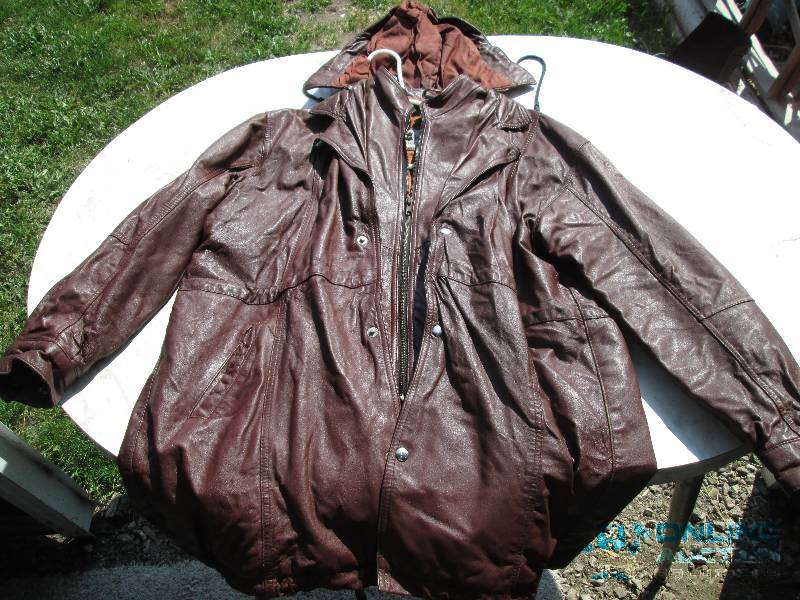 Leather World size L coat...