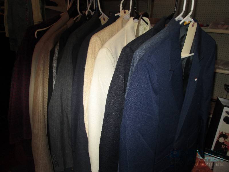 Lot of mens suit coats and other cl...