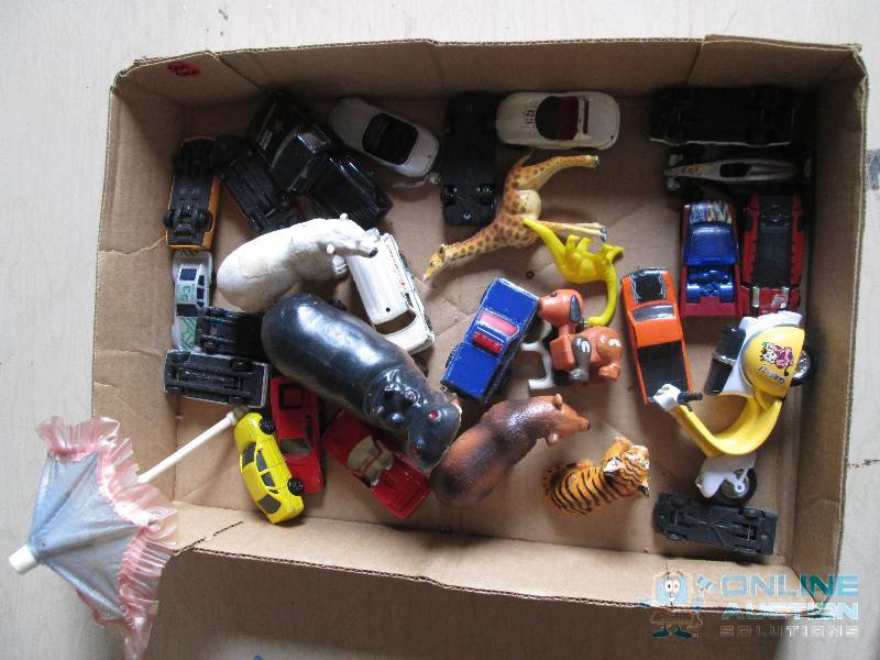 Lot of toy cars and animals...