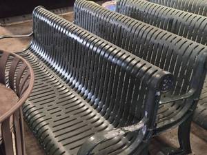 Lot of (2) Metal Park Benches