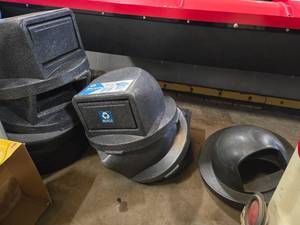 Lot of (12) Commercial Recycling Bin Toppers