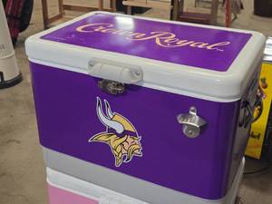Chest Cooler  Crown Royal  Minnesota Vikings logo