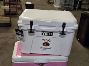 Yeti Tundra 35 Chest Cooler  Titos Handmade Vodka logo