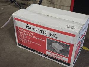 Lot of (1 Box) Air Vent Inc Airhawk Plastic Exhaust Vent  Slant Back Roof 6-piece