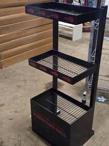 Metal Retail Display Rack  Fireball logo