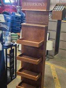 Wood Retail Display Rack  Jeffersons logo