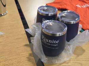 Lot of (3) Travel Cup  Riunite logo  12-oz