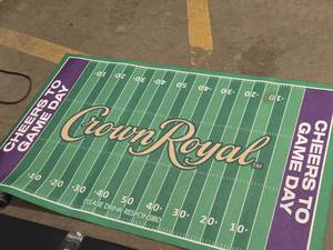Football Field theme Welcome Mat  Crown Royal logo
