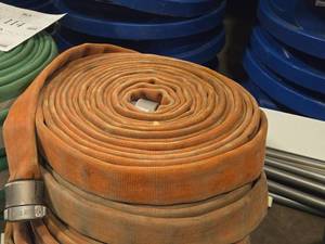 Lot of (2) Lay Flat Firehose with Aluminum 1-12 NH Couplings 3-14x50