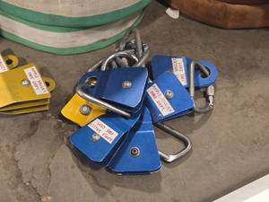 Lot of (6) DBI Sala Rollgliss Rescue Mate Single Sheave Rigging Pulley with Locking Caribiner