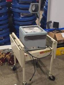 Vintage Overhead Projector with Metal Rolling Cart