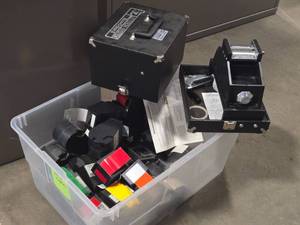 Vintage Leteron Econ-O-Sign II Model C Vinyl Sign Maker  Labeling Machine with Many Cartridges