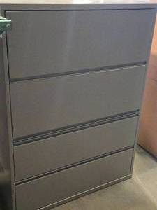 Metal Lateral File Cabinet 4-drawer 36 wide x 20 deep x 49 tall