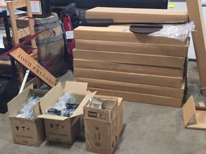 (16) Sanitizer Dispenser Stands  (11) Sanitizer Dispensers  (12) Foaming Hand Sanitizer (in original packaging)