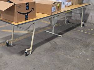 Portable Fold-Up Rolling Conference Table 10 x 29 x 29