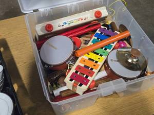 Lot of (1 Bin) Kids Musical Toys