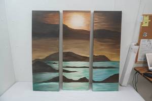 Oil on Canvas (3 Piece Set) 12x 36 Panels