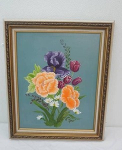 Framed Oil on Canvas by Mary Hein. Floral
