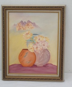 Framed Oil on Canvas by Mary Hein. 20x 24. Ornate Frame