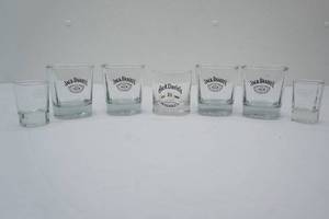 Jack Daniels Old No. 7 Whiskey Glasses and Shot Glasses