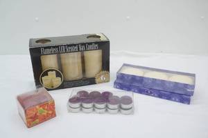 Flameless LED Scented Wax Candles, Votive Candles, Lavender Scented Soap