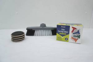 Coin Sorting Tubes & Coin Wrappers Broom Head Furniture Sliders (4ct)