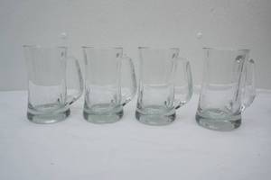 (4ct) Glass Beer Mugs