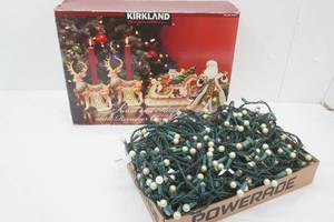 Kirkland Santa Sleigh wReindeer and Christmas Lights Christmas Streets Village