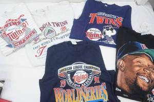 Vintage Minnesota Twins T-Shirts. Kirby Puckett NWT, 1991 World Series NEW Condition.