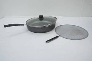 Large Frying Pan, Lid, Grease Screen