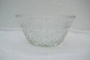 pressed glass serving bowl