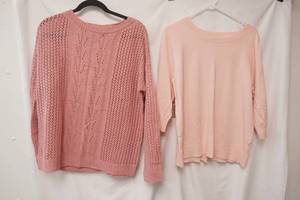Womens Sweaters (2ct) Mauve & Pink. Size XL