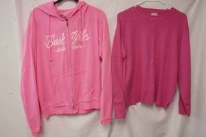 Womens Black Hills Zip-Up Sweatshirt (XL) Hot Pink Womens Pink Sweatshirt (L)