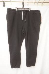 NWT Eddie Bauer Mens Black Sweatpants. Fleece Lined. size XXXL