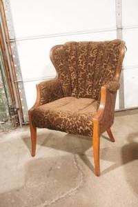 Brown Wingback Accent Chair