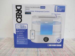 DREO Smart Cool Mist Humidifier with Diffuser and Nightlight, Top Fill for Large Room - 1gal